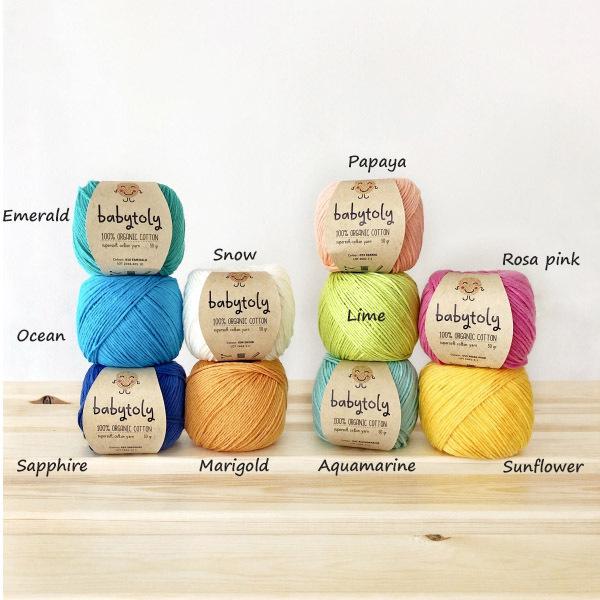 オーガニックコットン Supersoft Cotton yarn 50g Ocean Babytoly  