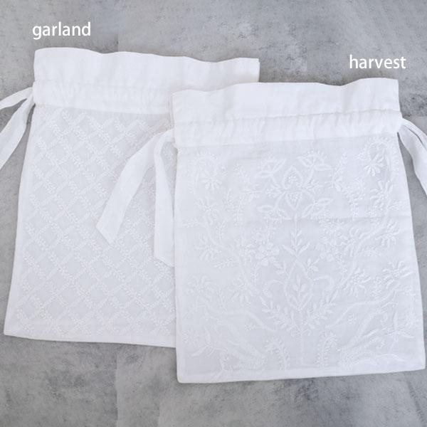 オーガニックコットン 手刺繍リボンサック sisam シサム工房_3