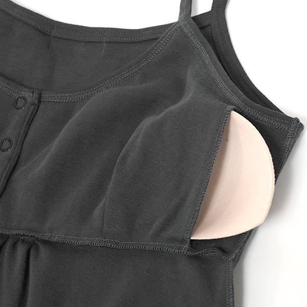 オーガニックコットン マタニティ パット付きミニ丈キャミドレス ORGANIC GARDEN オーガニックガーデンの画像
