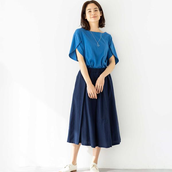 オーガニックコットン 手織りシングルガーゼタックスカート PeopleTree  