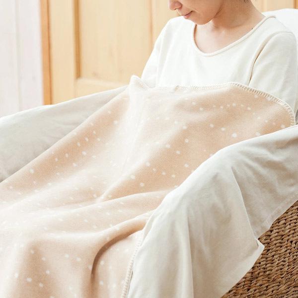 メイド・イン・アース オーガニックコットン 綿毛布ハーフケット かぜ