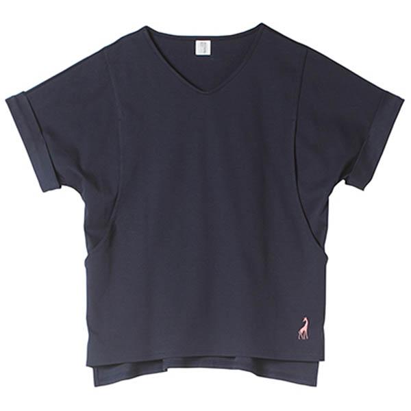 オーガニックコットン 授乳服（サイドスリットタイプ）Vネックシャツ プレーリー モーハウスの画像