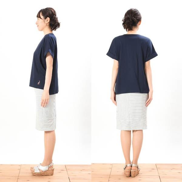 オーガニックコットン 授乳服（サイドスリットタイプ）Vネックシャツ プレーリー モーハウスの画像