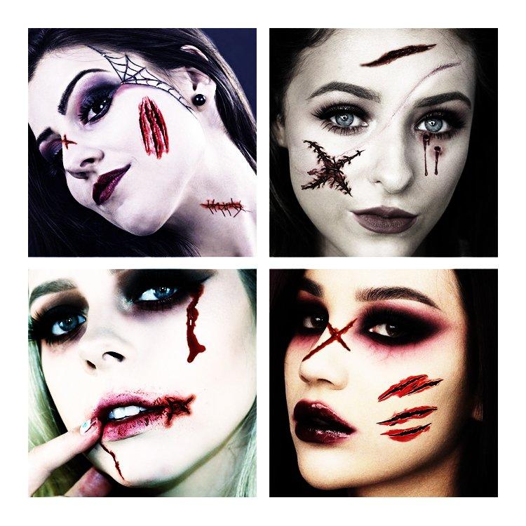 タトゥーボディステッカー タトゥーシール 30枚セット ゾンビメイク