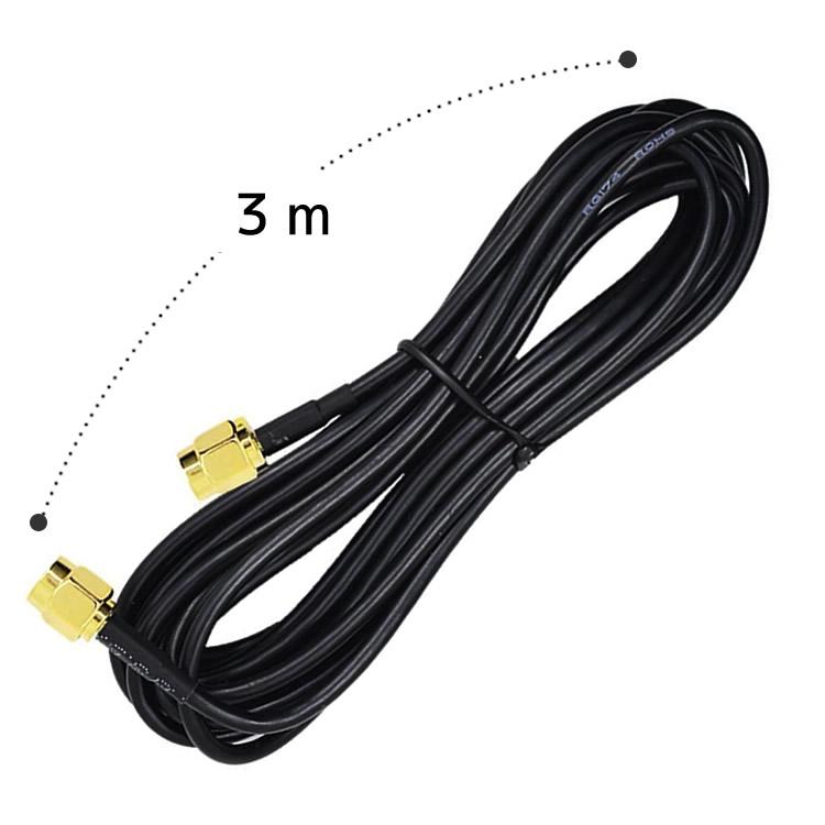 アンテナ延長ケーブル SMA RP-SMA 3m 同軸延長コード RG-174 WiFi