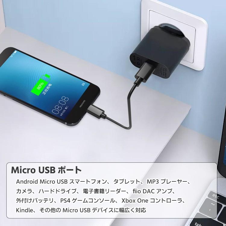 Type-C Micro B変換ケーブル 1.5M TypeC Micro USB OTG変換ケーブル Type-C→Micro B充電ケーブル データ転送 パソコンとAndroidデータ同期 HR-TPC2MCR15M |  | 02