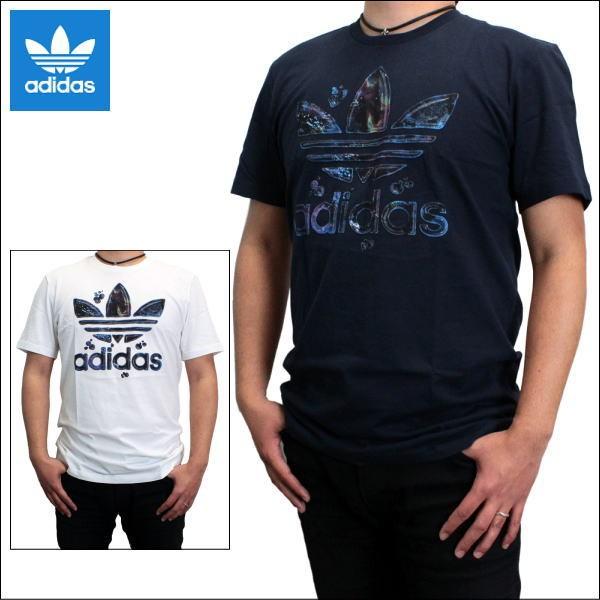 アディダス Tシャツ　adidas Originals　(アディダス オリジナルス)　メンズ 半袖Tシャツ　ビッグ ロゴ クルーネック トレフォイル 全2色　AJ7111 AJ7113｜ysk-style