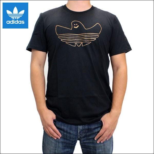 アディダス Tシャツ　adidas Originals (アディダス オリジナルス)　メンズ 半袖Tシャツ　シュムー ビッグ ロゴ Tシャツ　(BLACK/GOLD)　BR4974｜ysk-style｜02