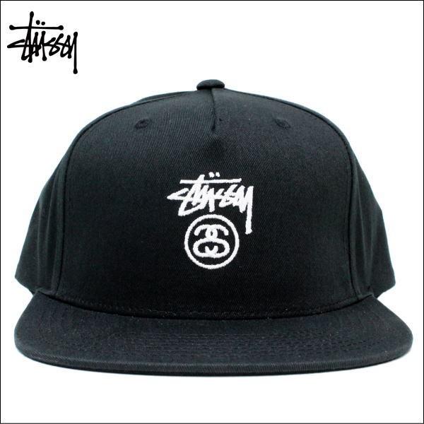 ステューシー キャップ　STUSSY (ステューシー)　ユニセックス 刺繍キャップ　ストック ロック ロゴ 刺繍キャップ 帽子 キャップ　(BLACK)　131705｜ysk-style