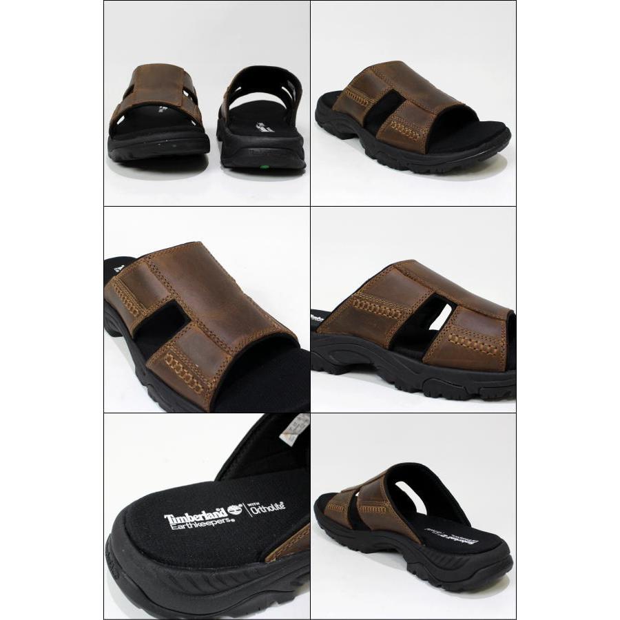 Timberland (ティンバーランド)　【メンズ】 レザーサンダル　コンフォートサンダル 革 レザー　EARTH KEEPERS CRAWLEY SLIDE SANDAL　(BROWN ブラウン)　7845A｜ysk-style｜02