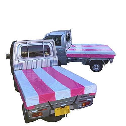 軽トラック 荷台シート 軽トラカスタム 用 1 9m 2 1m ゴムバンド18mm幅12本紐ロープ長さ1m2本付 ピンク 白 014 Yskshop 通販 Yahoo ショッピング