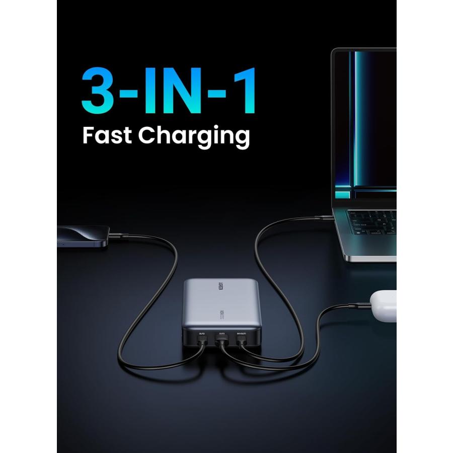 UGREEN PD3.1 モバイルバッテリー 145W高出力 25000mAh大容量 3ポート