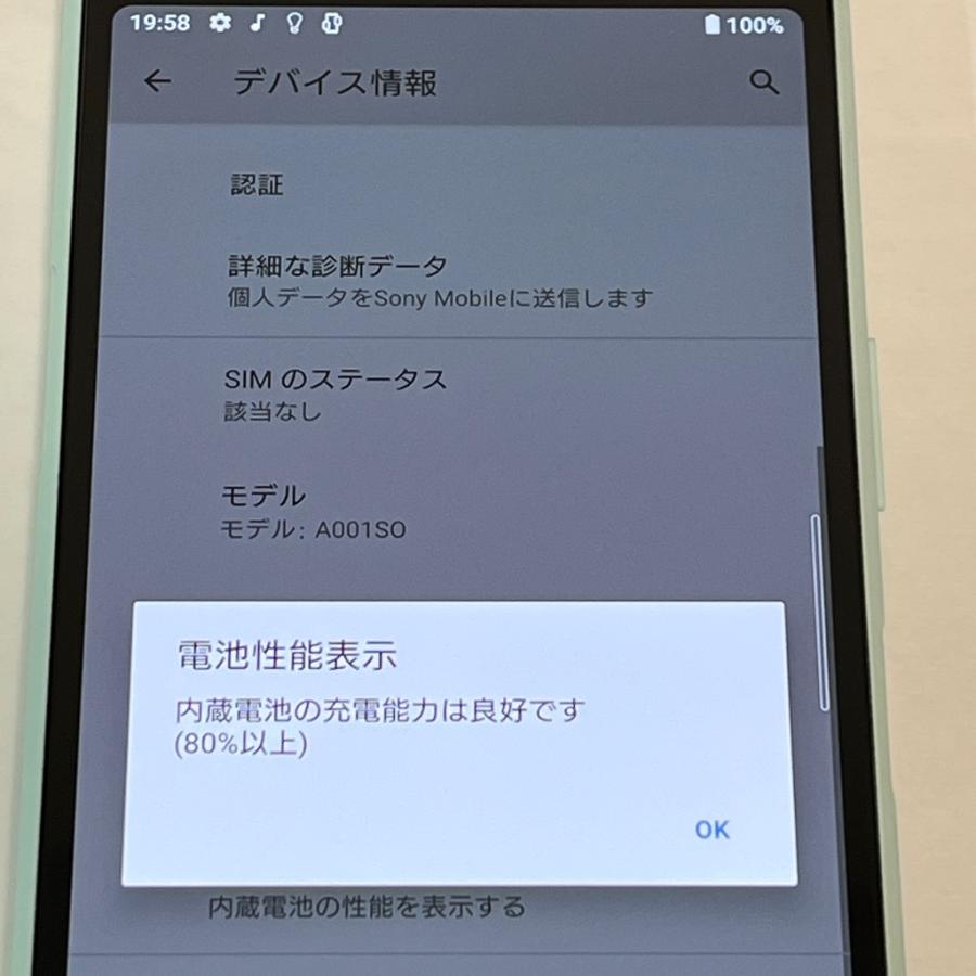 Xperia 10 II 【訳あり】Xperia A001SO [ミント] ワイモバイル SIM