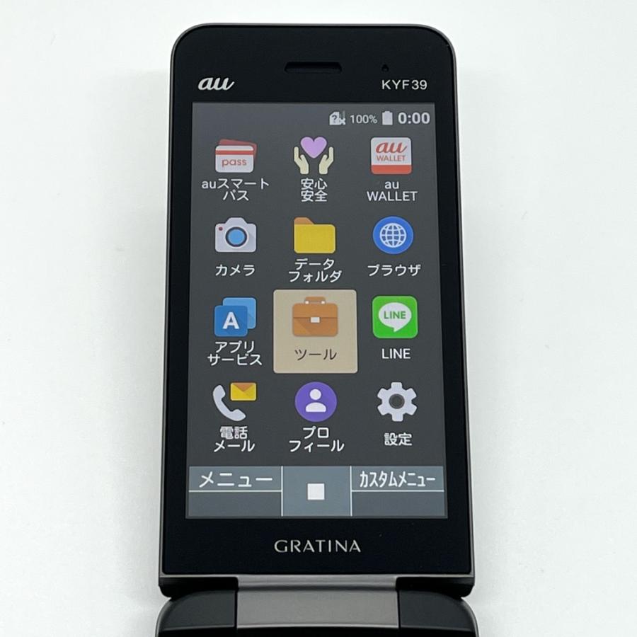 KYOCERA（京セラ） 【美品】GRATINA KYF39 墨 ブラック au SIMロック
