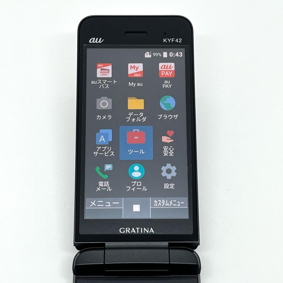au 京セラ GRATINA KYF42 新品同様4G LTEケータイ