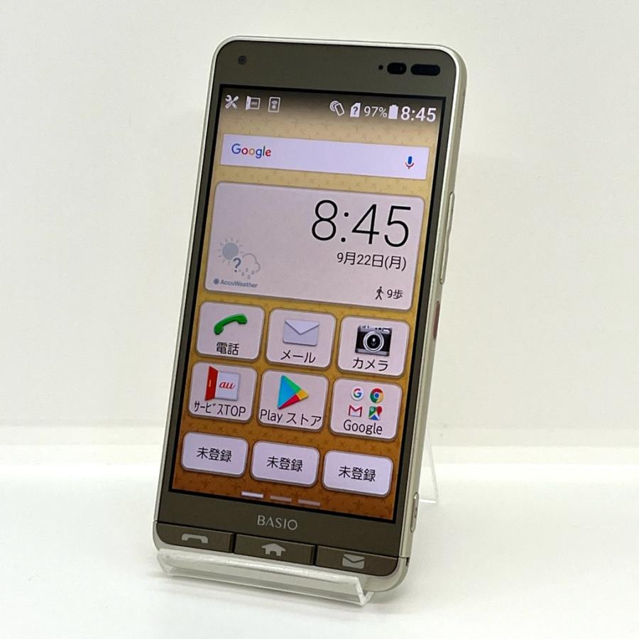 BASIO スマートフォン ゴールドau BASIO スマートフォン au ゴールド 約4 7インチ｜Yahoo!フリマ