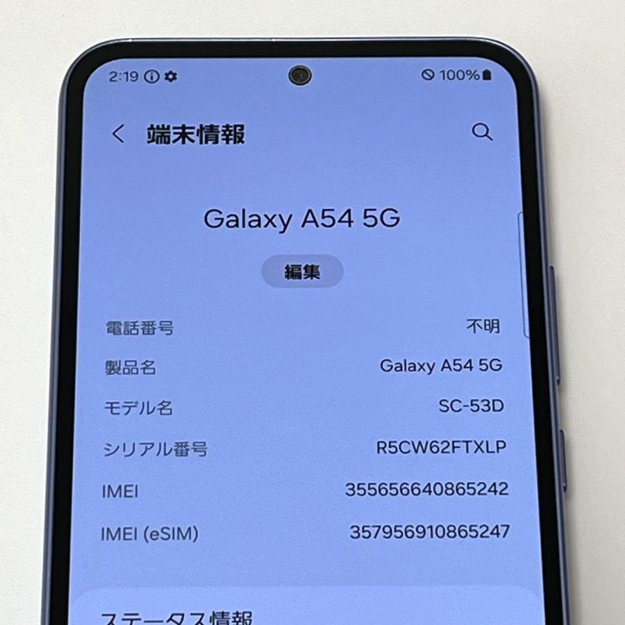 Galaxy A 【外装美品】Galaxy A54 5G SC-53D docomo SIMフリー 128GB