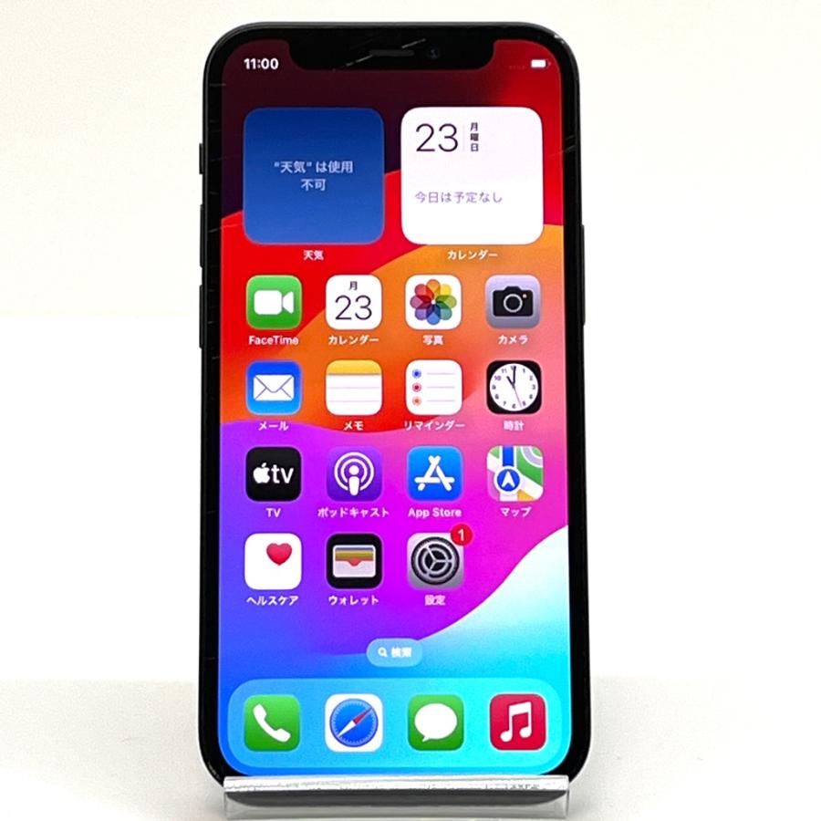 訳あり iPhone12 mini ブラック 64GB au SIMフリー バッテリー79 