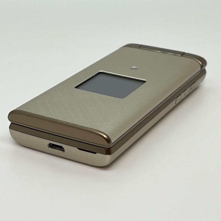 美品】かんたんケータイ KYF38 シャンパンゴールド 4G LTE 白ロム