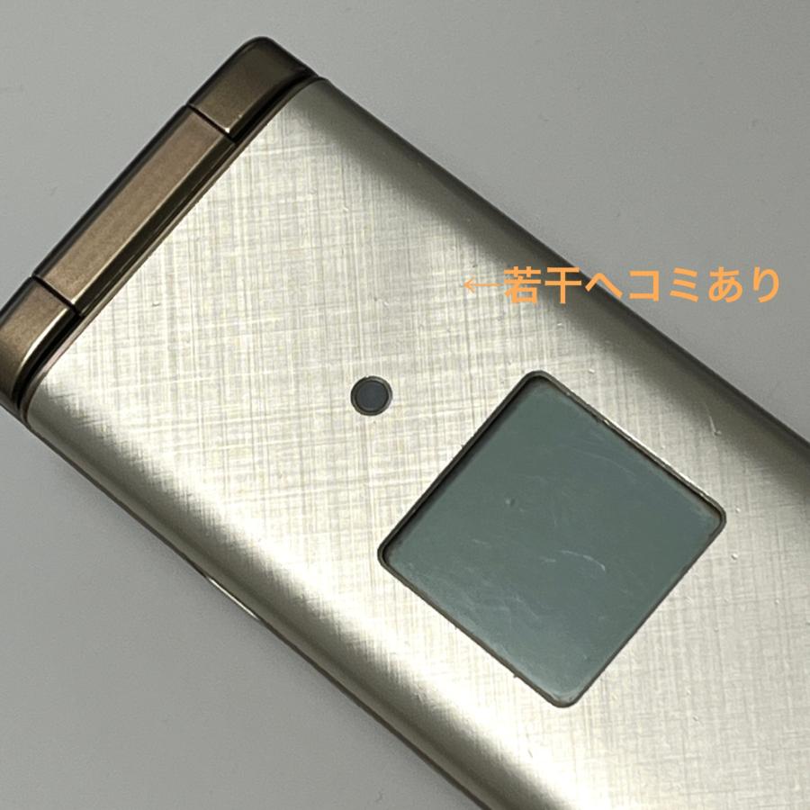 かんたんケータイ KYF38 au SIMロック解除済 シャンパンゴールド 4G