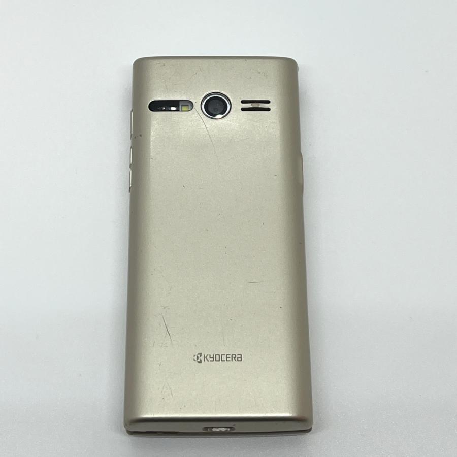 かんたんケータイ KYF38 au SIMロック解除済 シャンパンゴールド 4G