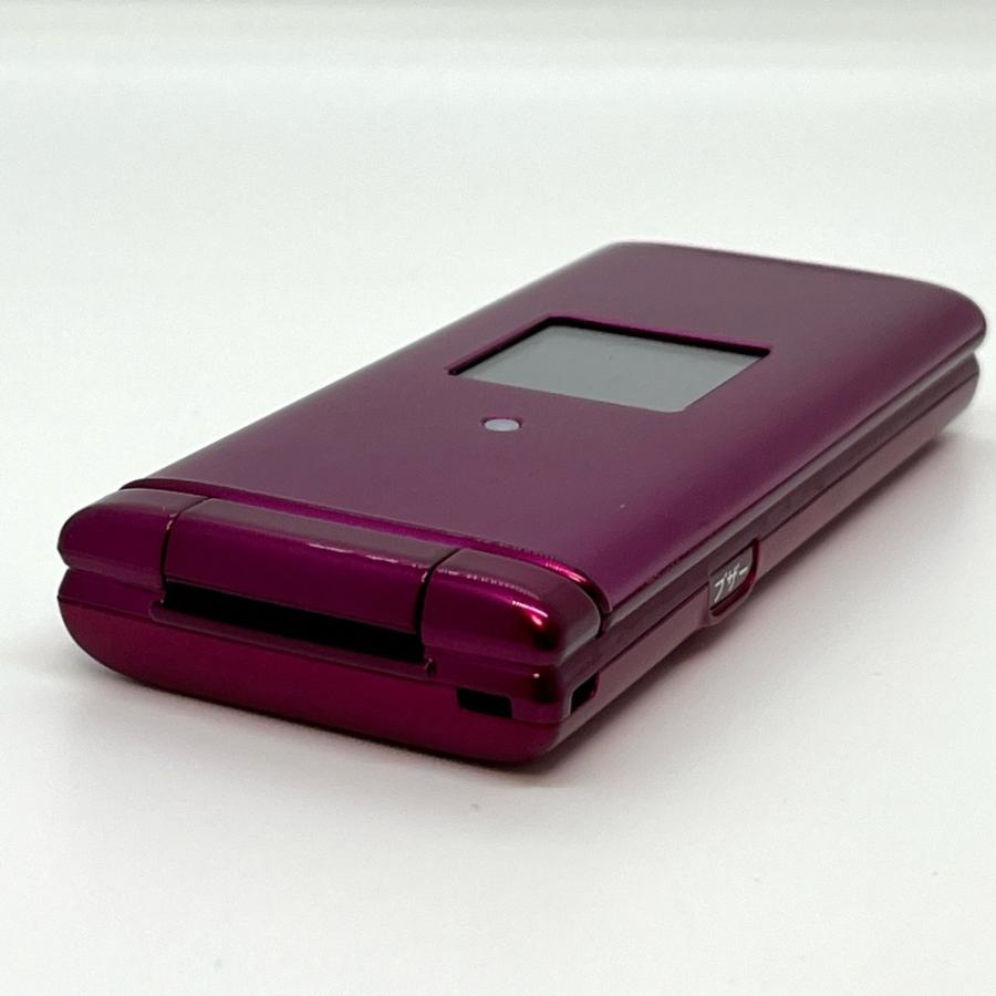 かんたんケータイ KYF38 au SIMロック解除済 ワインレッド 4G LTE 白