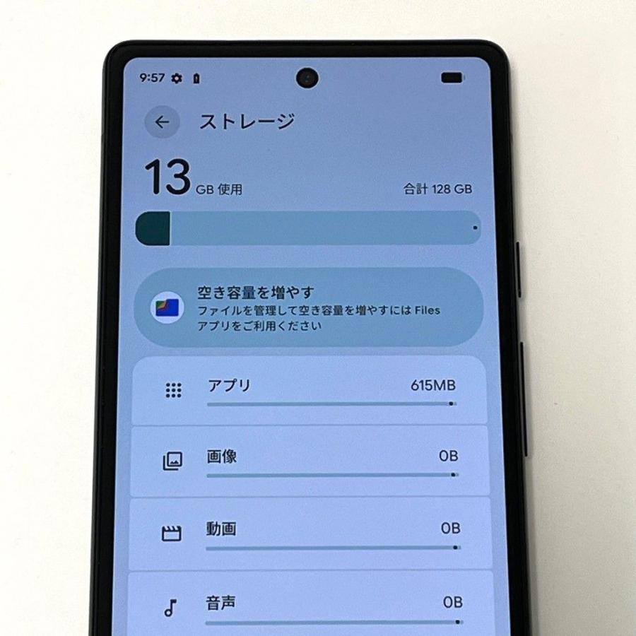 Google Pixel 6a 128GB／6GB au SIMフリー Sage 白ロム スマホ本体