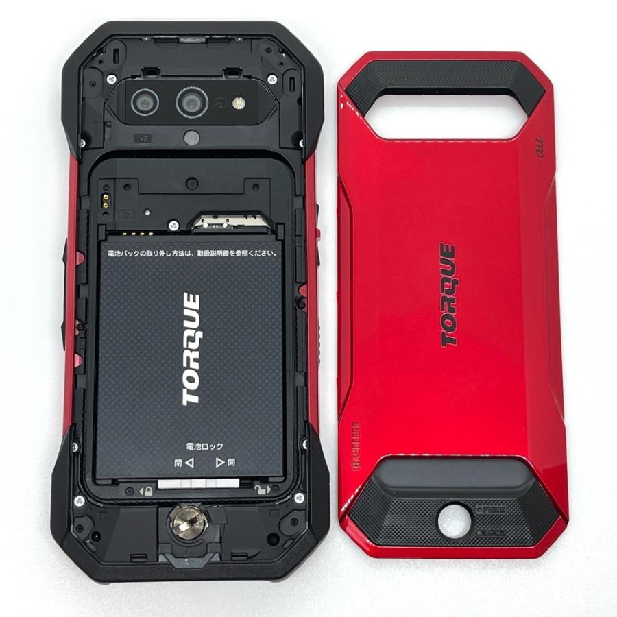 TORQUE 5G simフリー 動作確認済み 美品】TORQUE 5G KYG01 au SIMロック解除済 128GB／6GB レッド 白ロム