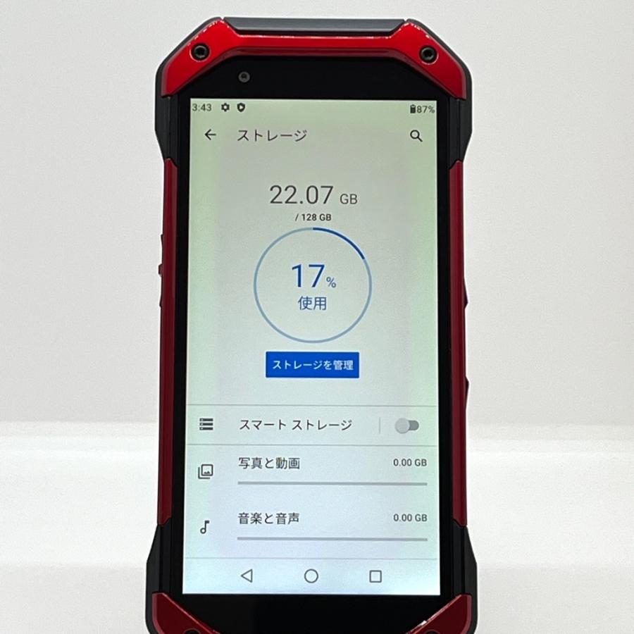 美品】TORQUE 5G KYG01 au SIMロック解除済 128GB／6GB レッド 白ロム