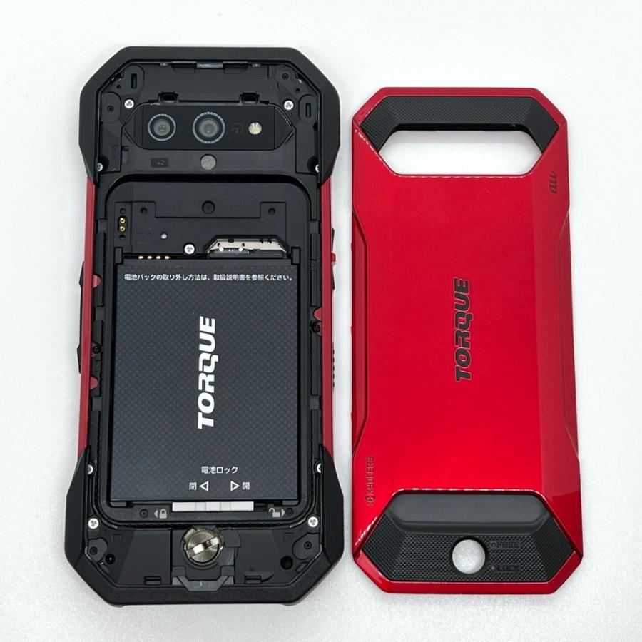 美品】TORQUE 5G KYG01 au SIMロック解除済 128GB／6GB レッド 白ロム