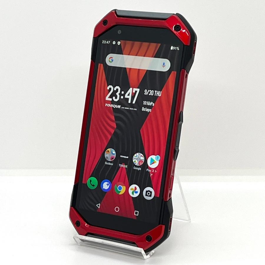 美品】TORQUE 5G KYG01 au SIMロック解除済 128GB／6GB レッド 白ロム