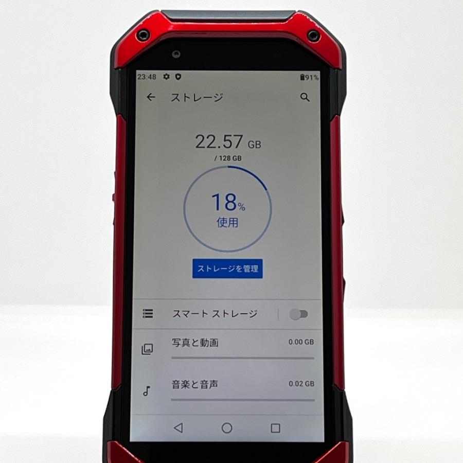 美品】TORQUE 5G KYG01 au SIMロック解除済 128GB／6GB レッド 白ロム