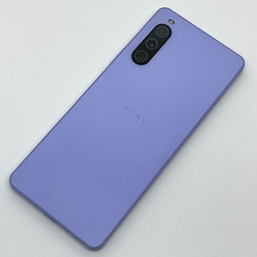 美品】Xperia 10 V SOG11 au SIMフリー 128GB／6GB ラベンダー 5G
