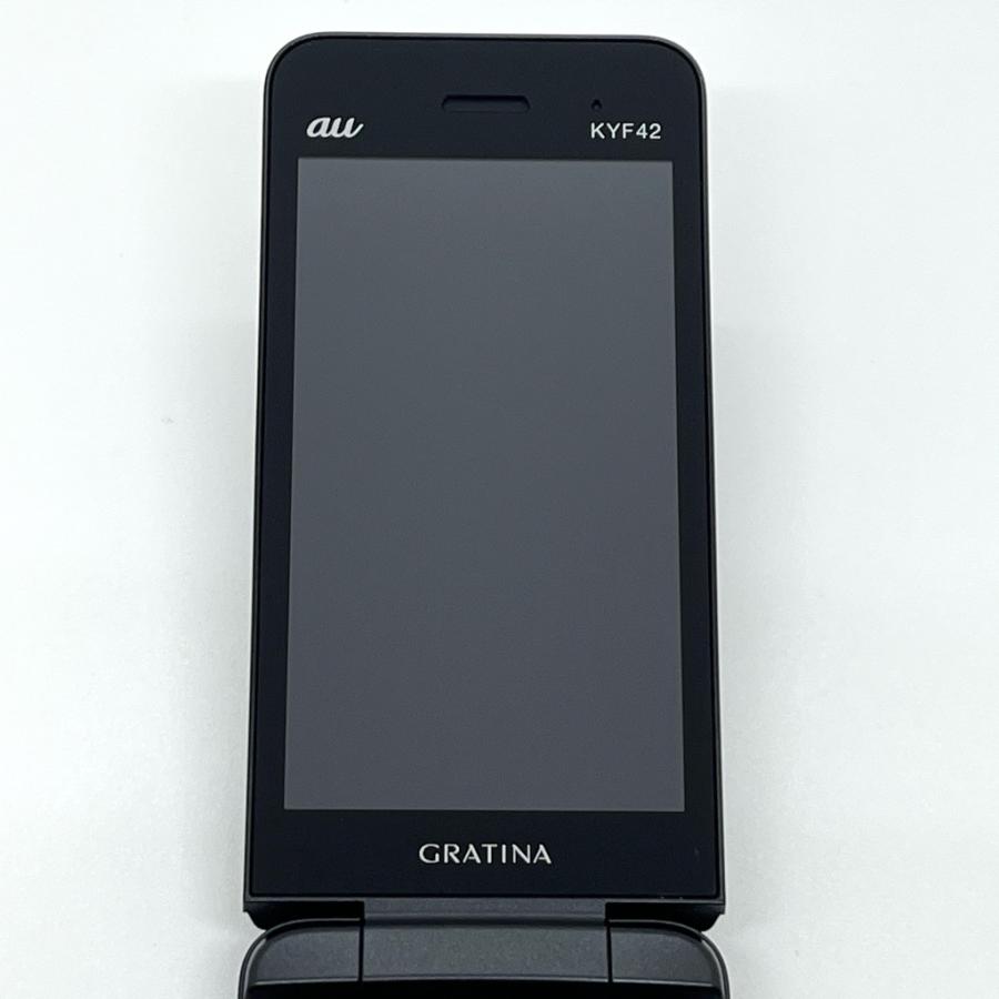 良品】GRATINA KYF42 au SIMロック解除済 4G LTE ブラック 防水 白ロム