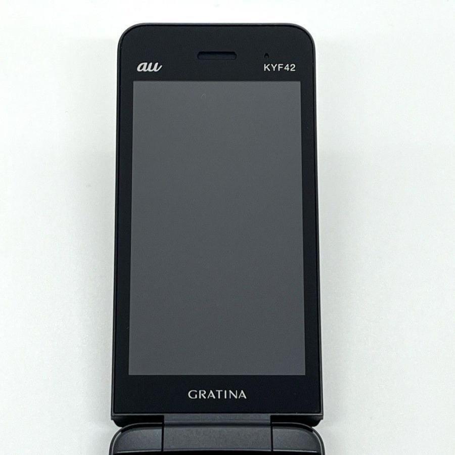 極美品】GRATINA KYF42 au SIMロック解除済 4G LTE ブラック 防水 白