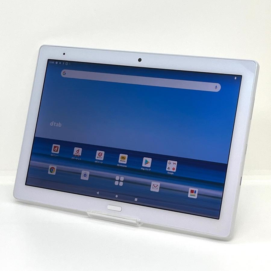 NTT docomo d-41A タブレット ホワイト　SIMロック解除済 液晶美品】dtab d-41A docomo SIMロック解除済 64GB／4GB 白ロム 10.1
