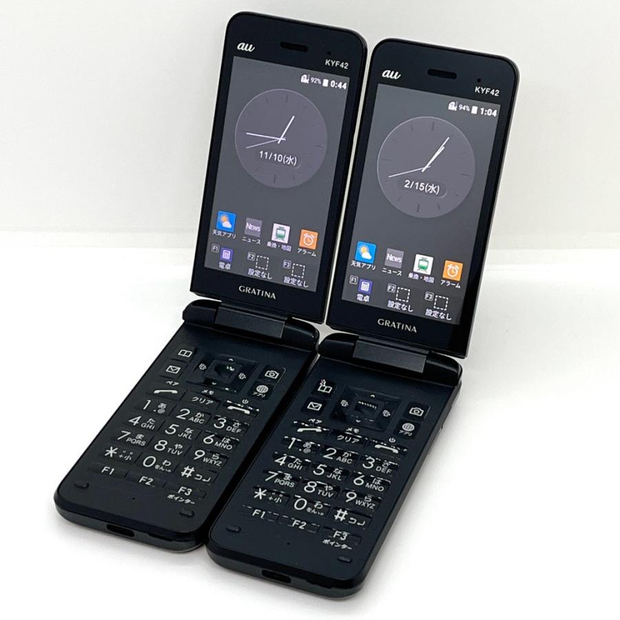 ジャンク2台】GRATINA KYF42 au SIMロック解除済 4G LTE ブラック
