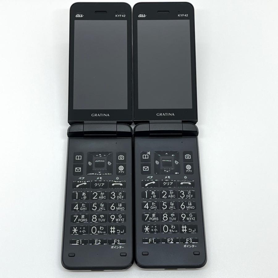 ジャンク2台】GRATINA KYF42 au SIMロック解除済 4G LTE ブラック