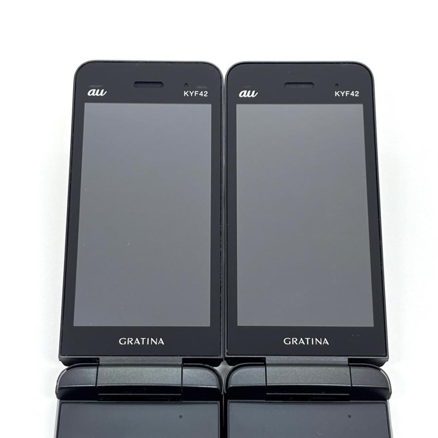ジャンク2台】GRATINA KYF42 au SIMロック解除済 4G LTE ブラック