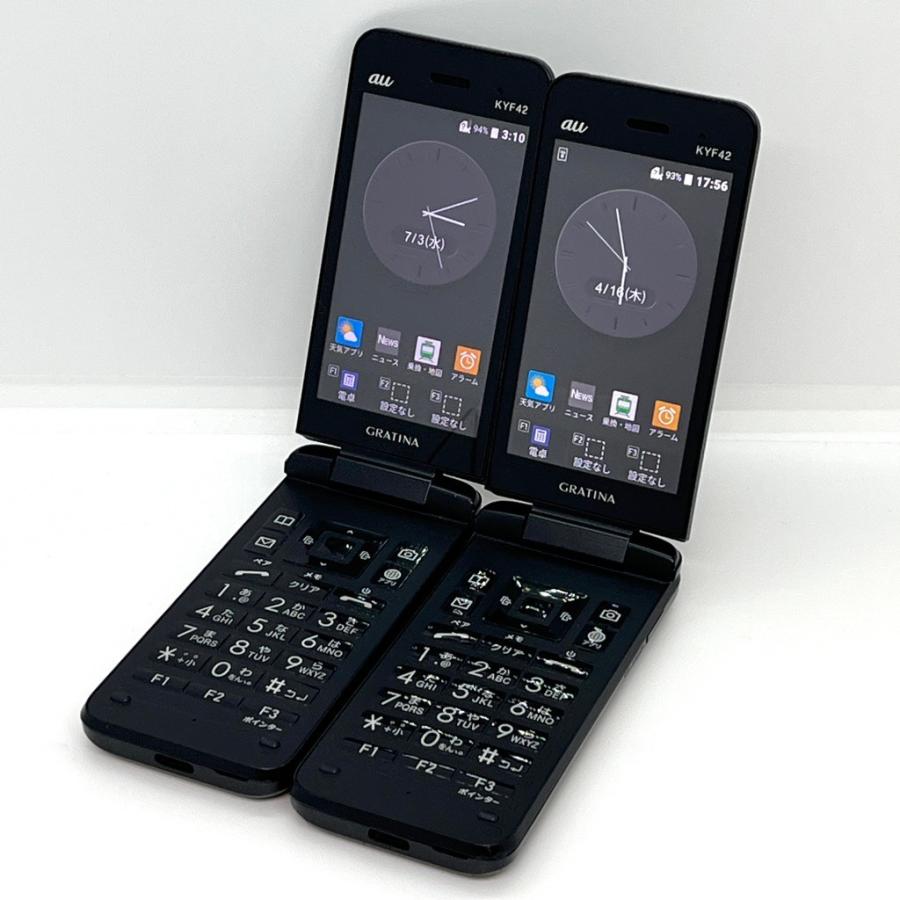 ジャンク2台】GRATINA KYF42 au SIMロック解除済 4G LTE ブラック