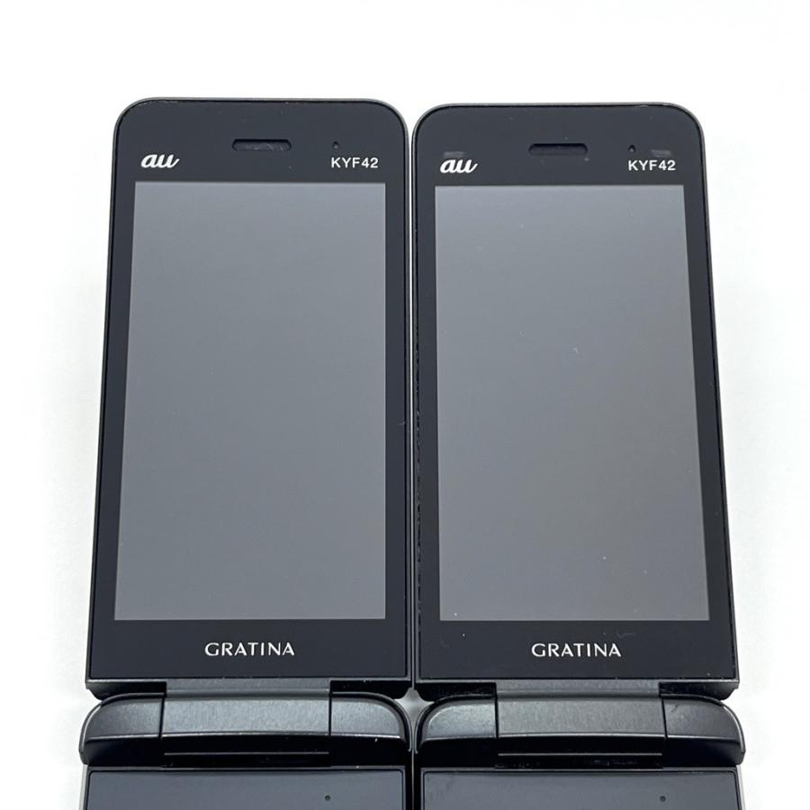 ジャンク2台】GRATINA KYF42 au SIMロック解除済 4G LTE ブラック