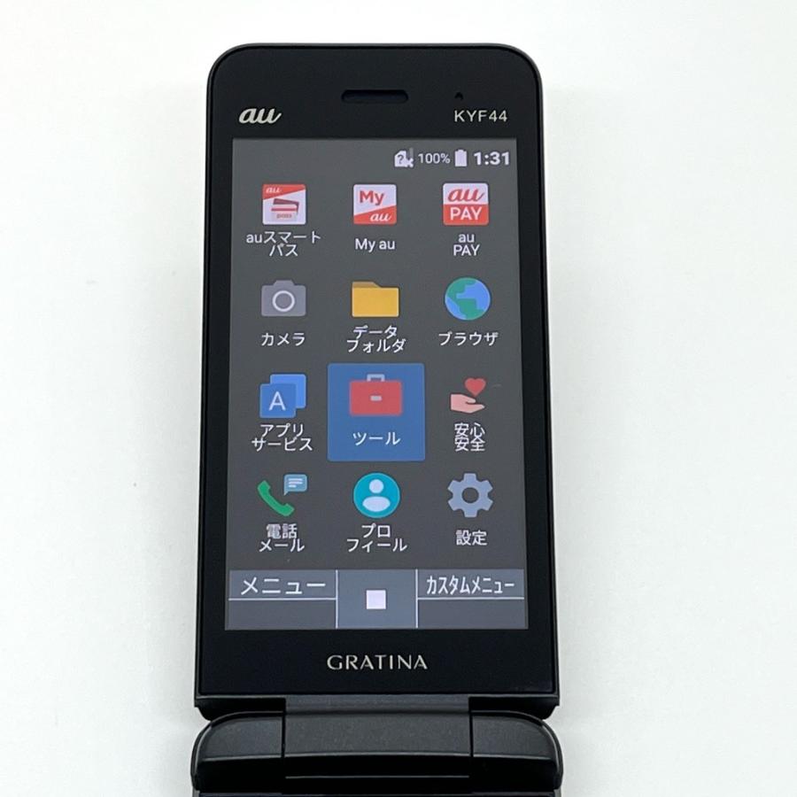 新品同様】GRATINA KYF44 au SIMロック解除済 ブラック 法人向け4G