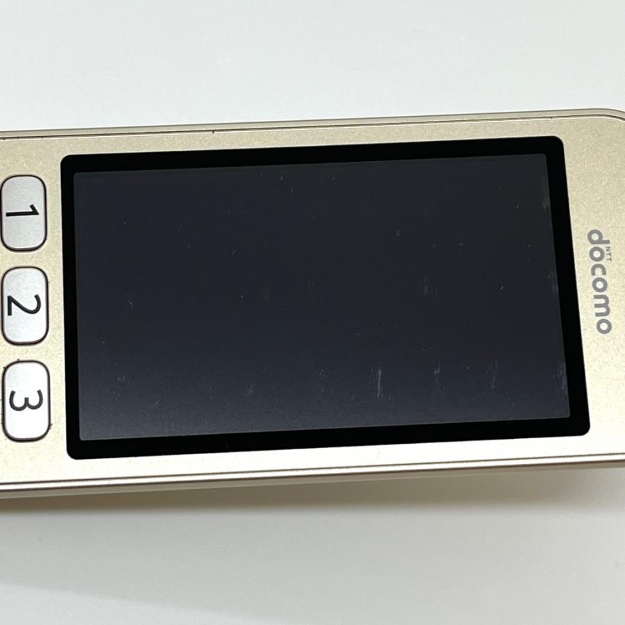 良品】らくらくホン F-02J ドコモ SIMロック解除済 4G対応 ゴールド 白