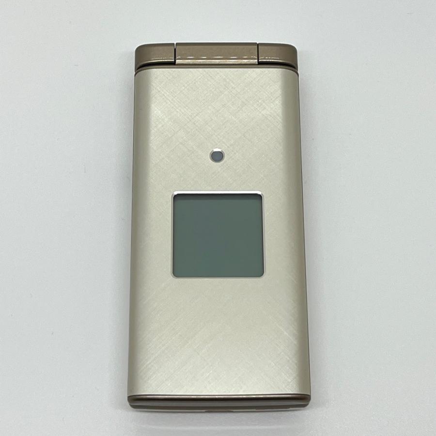 良品】かんたんケータイ KYF38 au SIMロック解除済 シャンパンゴールド