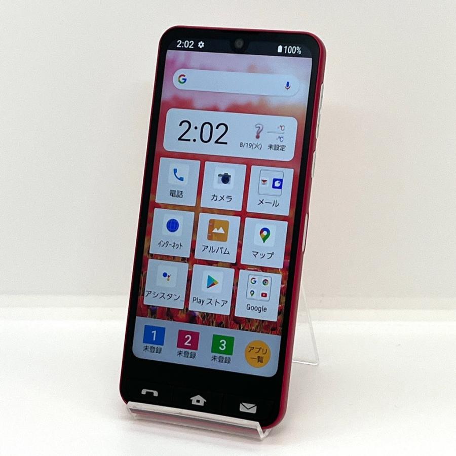 美品】BASIO active SHG09 au SIMフリー 64GB／4GB レッド 5G対応