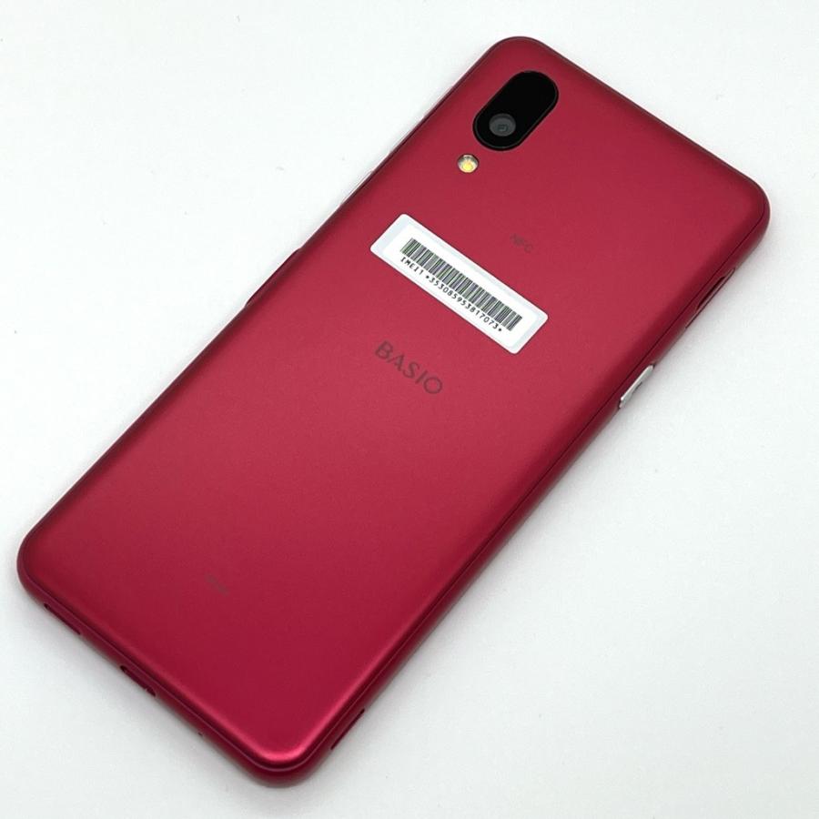 美品】BASIO active SHG09 au SIMフリー 64GB／4GB レッド 5G対応