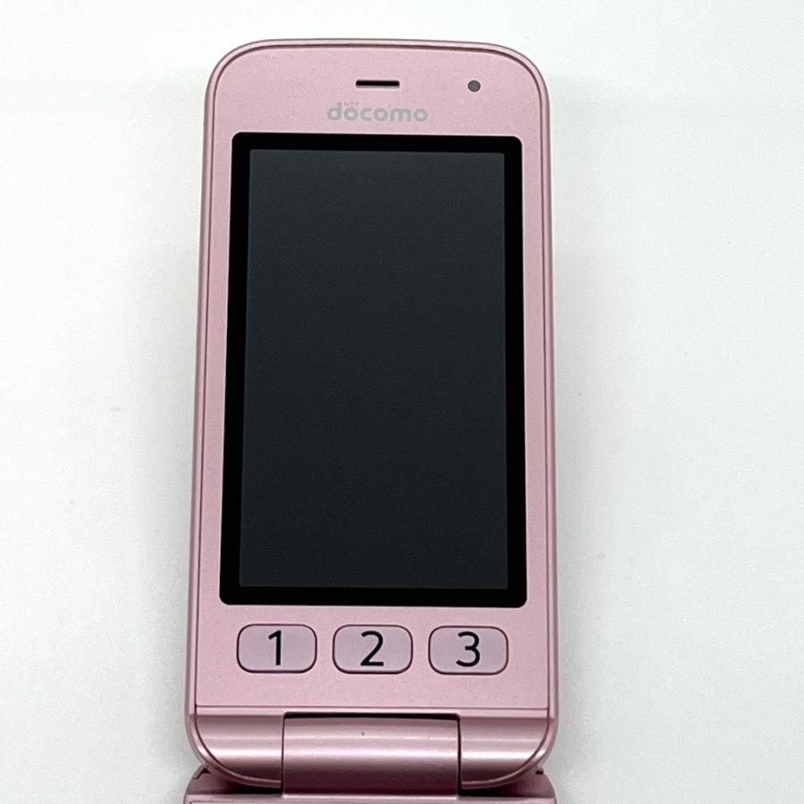 液晶美品】らくらくホン F-01M docomo SIMロック解除済 ピンク 携帯