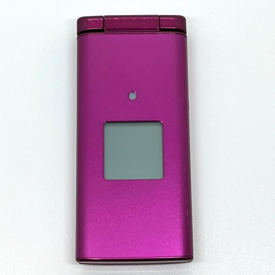 良品】かんたんケータイ KYF38 au SIMロック解除済 ワインレッド 4G