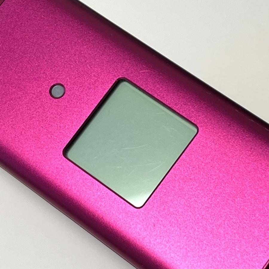 良品】かんたんケータイ KYF38 au SIMロック解除済 ワインレッド 4G