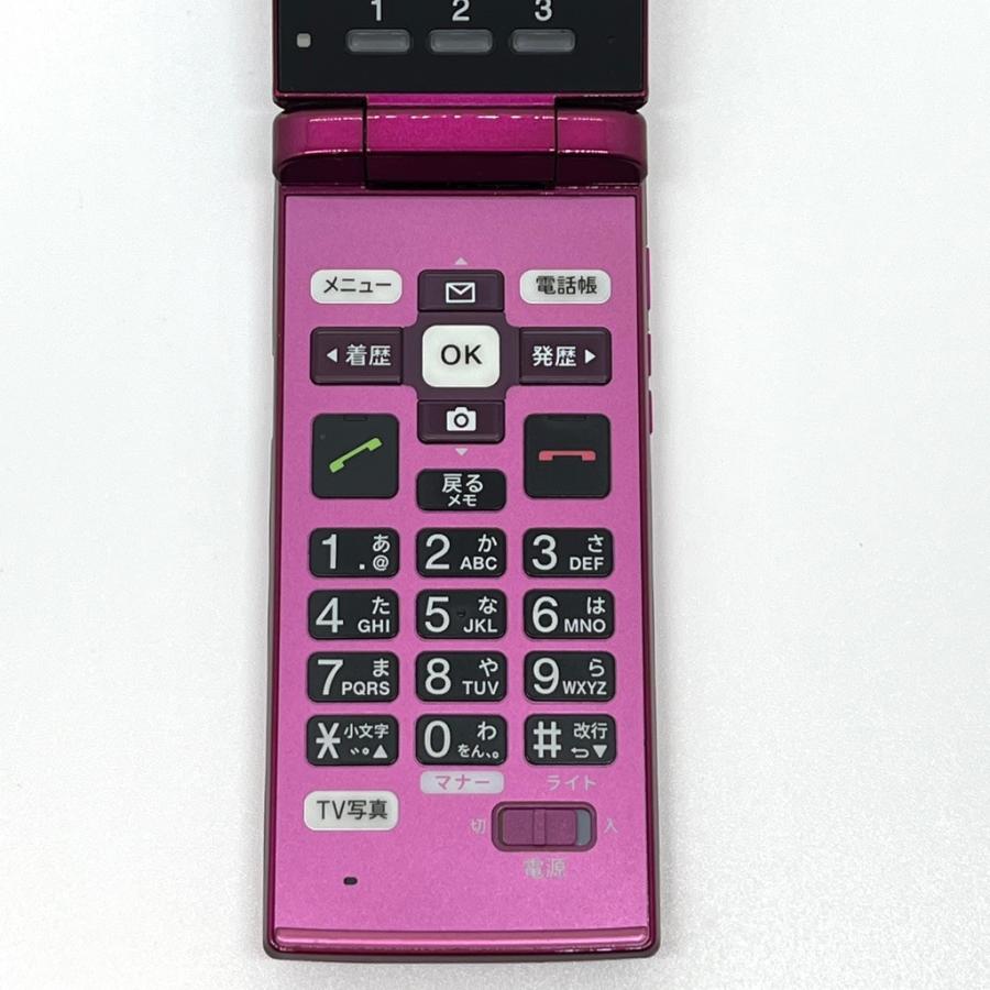 良品】かんたんケータイ KYF38 au SIMロック解除済 ワインレッド 4G
